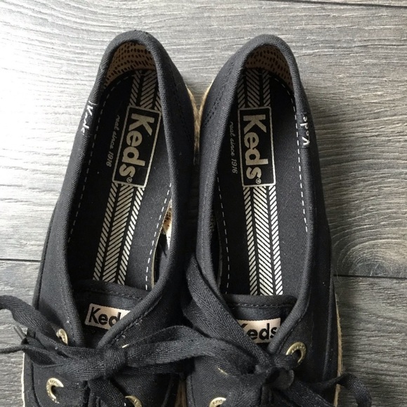 Black Keds Pointy Toe Espadrilles - Picture 2 of 6
